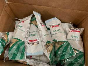 lot 47 image: Lot of 24 Goodfields Dill Pickle Flavored Almonds 1.75 oz Bags