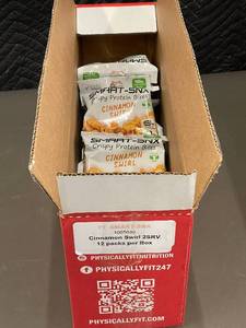 lot 48 image: A2 - Physically Fit SMART-SNX Protein Bites Cinnamon Swirl - 12 Packs