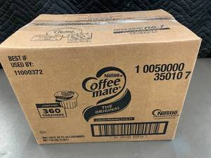 lot 50 image: Nestle Coffee-mate Original Liquid Creamer Singles (360 Count Box)