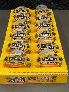 lot 68 image: IN 2 - Display Tray of 12 Pearls Sliced Ripe Olives - Best If Used By Dec 2024