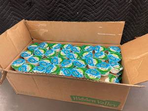 lot 102 image: Box of 160 Hidden Valley Ranch Dipping Sauce Cups - 12.5 lbs