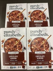 lot 155 image: Set of 4 Purely Elizabeth Chocolate Almond Superfood Cereal Boxes