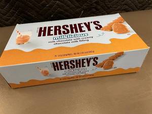 lot 219 image: Hersheys Milklicious Milk Chocolate with Creamy Filling, 24-Count Box
