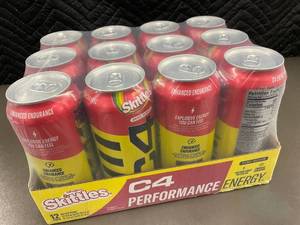 lot 303 image: 12-Pack of C4 Zero Sugar Skittles Energy Drink