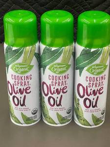 lot 342 image: HI 2 - Set of 3 Wegmans Organic Olive Oil Cooking Spray - 5oz Each