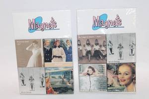 lot 13 image: Set of 8 Vintage-Style Humorous Magnets