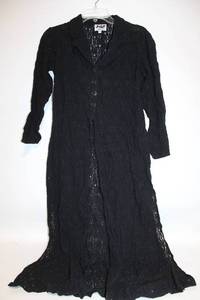 lot 42 image: Black Lace Long Coat by Jump Apparel Co. in Medium