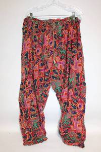 lot 46 image: Colorful Abstract Print Pants with Drawstring