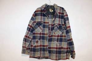 lot 47 image: Vintage Plaid Wool Jacket with Button Closure
