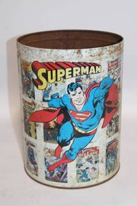 lot 59 image: Vintage Superman Comic-Themed Wastebasket