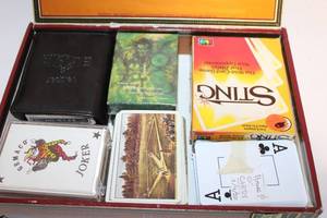 lot 106 image: Collection of Playing Cards with Game Set and Leather Case
