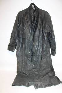 lot 116 image: Leather Limited Long Black Leather Coat, Size M