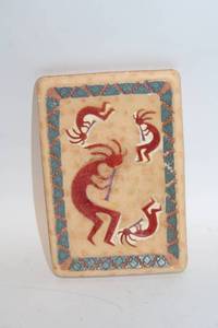 lot 127 image: Handcrafted Kokopelli Themed Ceramic Tray
