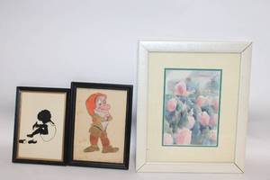 lot 138 image: Collection of 3 Vintage Framed Artworks