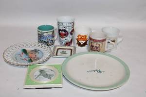 lot 139 image: Assorted Decorative Mug and Plate Collection