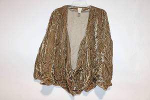 lot 141 image: J. Jill Womens Size 18 Velvet Open Front Cardigan