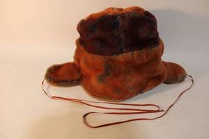 lot 186 image: Philippe Model Paris Orange Fur Aviator Cap Hat