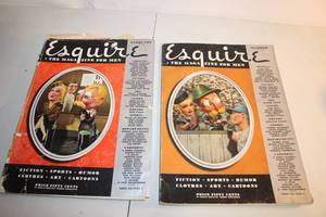 lot 207 image: Vintage Esquire Magazines February 1940 & October 1938