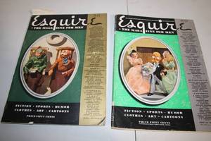 lot 210 image: Vintage Esquire Magazines from May 1936 and June 1941