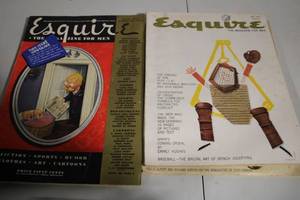 lot 215 image: Vintage Esquire Magazines from 1959 Featuring Mens Fashion and Humor