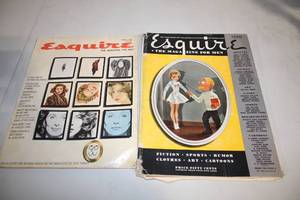 lot 216 image: Vintage Esquire Magazines April 1941 and March 1959 Editions
