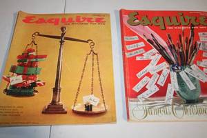 lot 220 image: Vintage Esquire Magazines December 1951 and December 1958