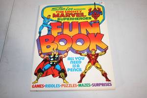 lot 229 image: 1980s Stan Lee Presents The Mighty Marvel Superheroes Fun Book