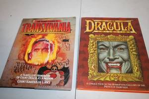 lot 240 image: Set of 2 Horror Themed Books Dracula Collection & The Tourists Guide to Transylvania