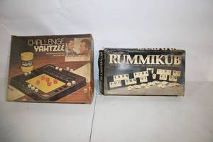 lot 266 image: Vintage Challenge Yahtzee and Rummikub Board Games