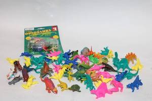 lot 337 image: Set of 48 Colorful Dinosaur Toys Collection