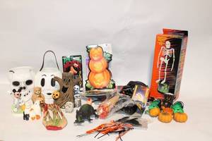 lot 361 image: Assorted Halloween Decorations and Props Collection