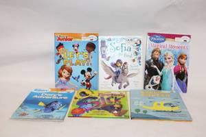 lot 380 image: Set of 6 Childrens Books Featuring Disney and Interactive Themes