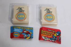lot 411 image: Set of 2 ISA Skateboard Trading Card Sets with Bubble Gum