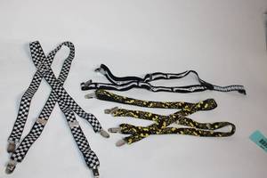 lot 414 image: Set of 4 Colorful Suspender Belts with Patterns