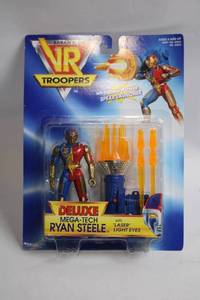 lot 434 image: Deluxe VR Troopers Ryan Steele Action Figure with Laser Light Eyes