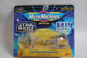 lot 450 image: Star Wars Micro Machines X-Ray Fleet Collection IV - Boba Fetts Slave I & Y-Wing Starfighter