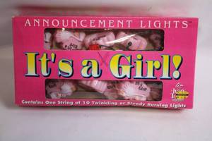 lot 491 image: Its a Girl Announcement Lights String