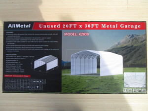 lot 76 image: AllMetal 20x30 Steel GarageCarport Kit