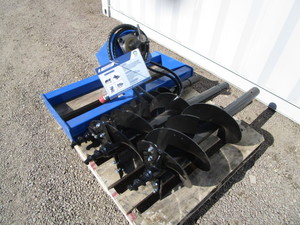 lot 162 image: AGT Industrial Skid Steer SSECAG-Y Auger w6 12 14 Augers