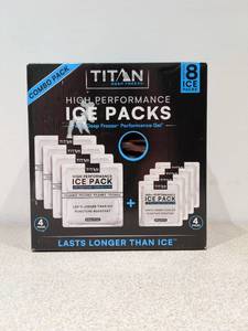 lot 4 image: NEW BOX OF TITAN DEEP FREEZE HIGH PERFORMANCE ICE PACKS (8 COUNT)