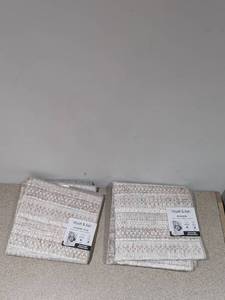 lot 80 image: 2 NEW WYATT & ASH OAKLET TAUPE MACHINE WASHABLE RUNNERS