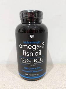 lot 108 image: NEW SR TRIPLE STRENGTH OMEGA 3 FISH OIL (150 COUNT)