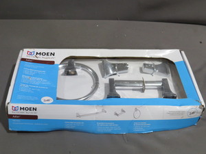 lot 8-17 image: Moen Adler 3-Piece Bath Hardware Set in Chrome- Model YB0193CH