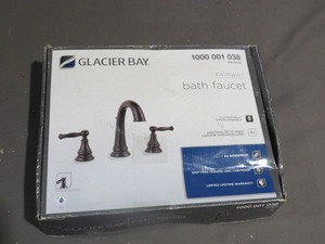 lot 9-51 image: Glacier Bay Fairway 8 in. Widespread 2-Handle High-Arc Bathroom Faucet in Bronze - 67530W-6A27H2