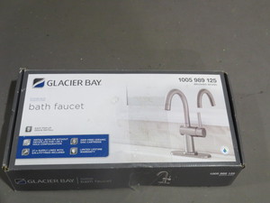 lot 37-71 image: Glacier Bay Dorind Brushed Nickel Bath Faucet - HD67108W-6004