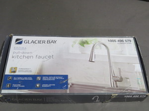 lot 39-77 image: Glacier Bay Sadira Stainless Pull-Down Kitchen Faucet - HD67726W-1508D2