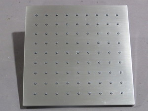 lot 51-101 image: Glacier Bay Modern Brushed Nickel Square Showerhead - HD56081-X404