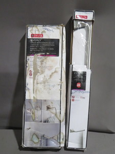 lot 46-111 image: Mixed Lot of Delta Bathroom Accessories Delta Everly 24 in. Wall Mount Towel Bar Bath Hardware Accessory in Brushed Nickel