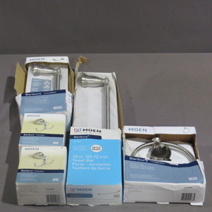 5 Piece Banbury Brushed Nickel Bathroom Accessories