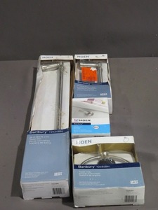 lot 10 image: 4 Piece Banbury Brushed Nickel Bathroom Accessories